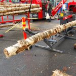 Palax Lifter lifts logs from the pile straight on to the processor.