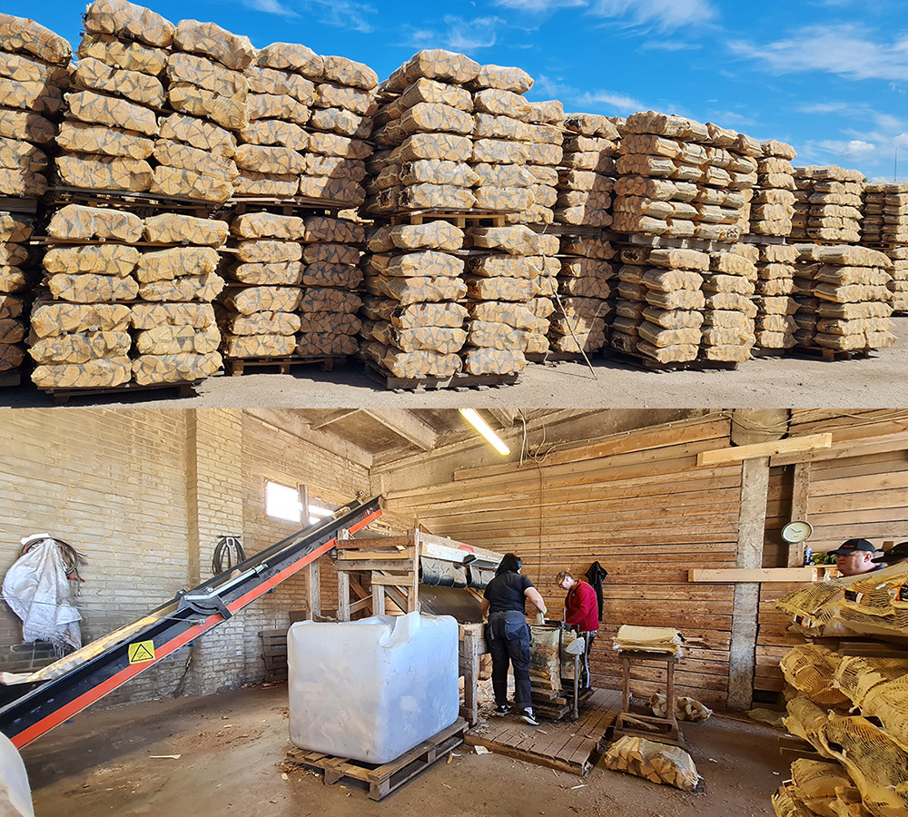 Palax firewood processors make firewood in Estonia.