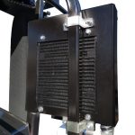 Oil cooler for firewood processors (pictured at the front).